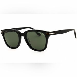 Tom Ford Black Frame Sunglasses with Green Lenses (NWT)